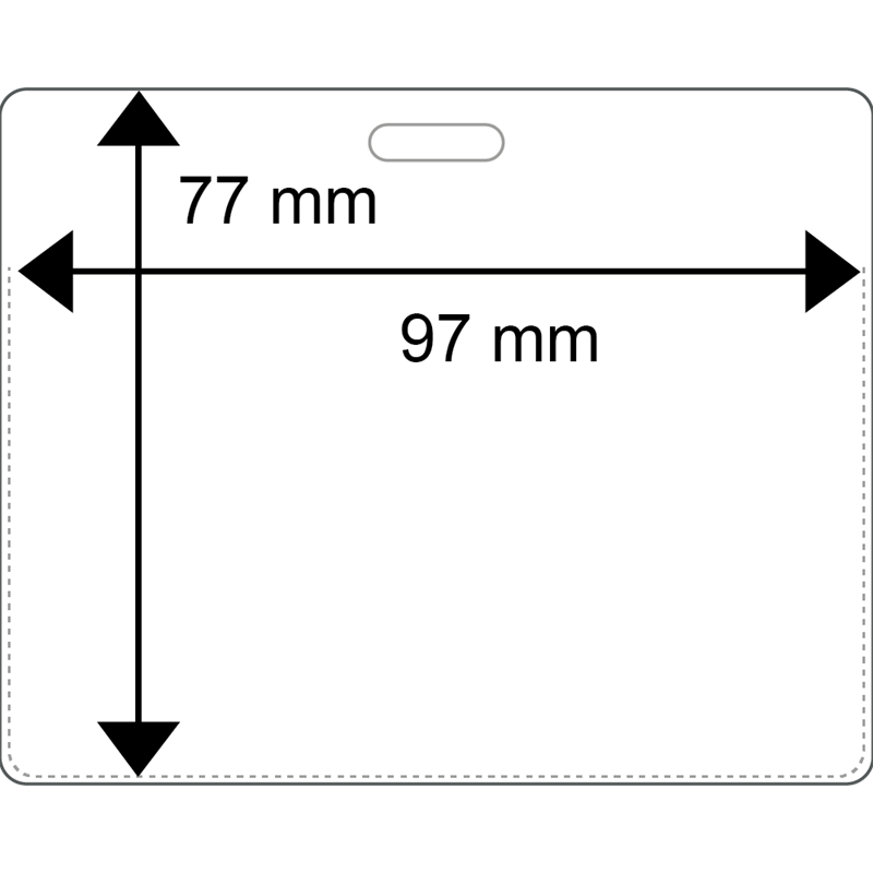 Plastficka horisontell, 95 x 60mm