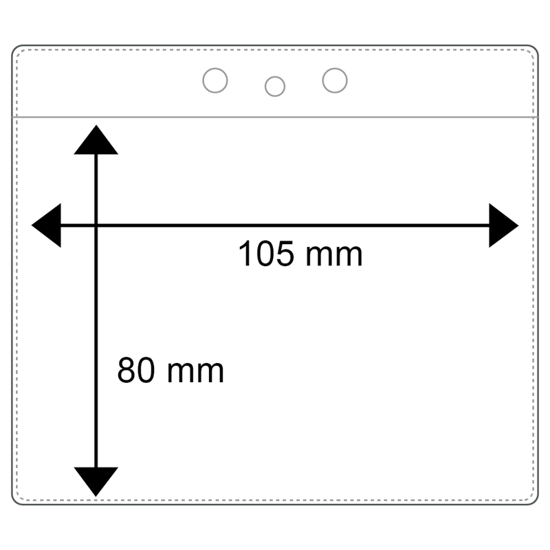 Plastficka horisontell, 105 x 80mm